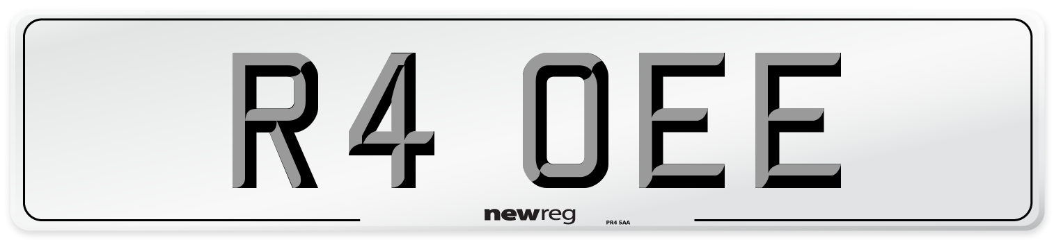 R4 OEE Number Plate from New Reg